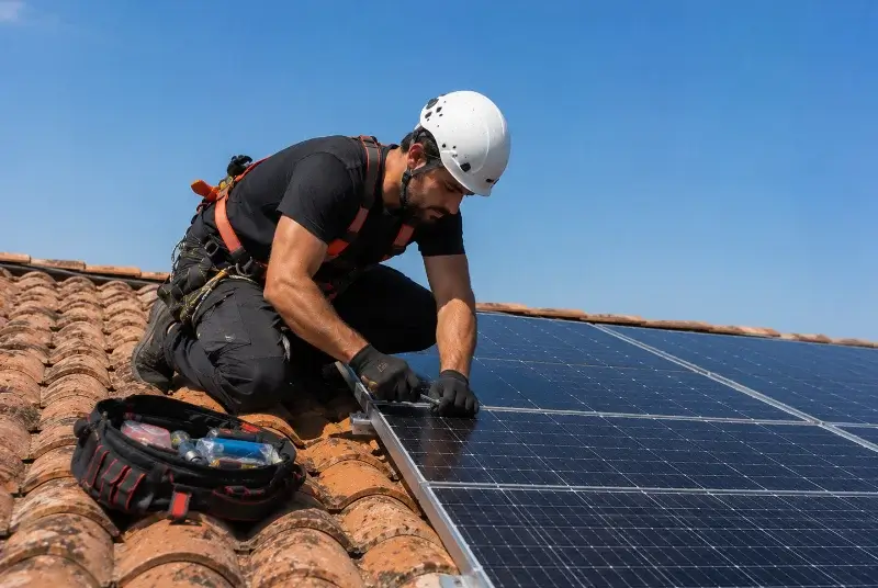 Maintenance et monitoring de panneaux solaires à Sénas